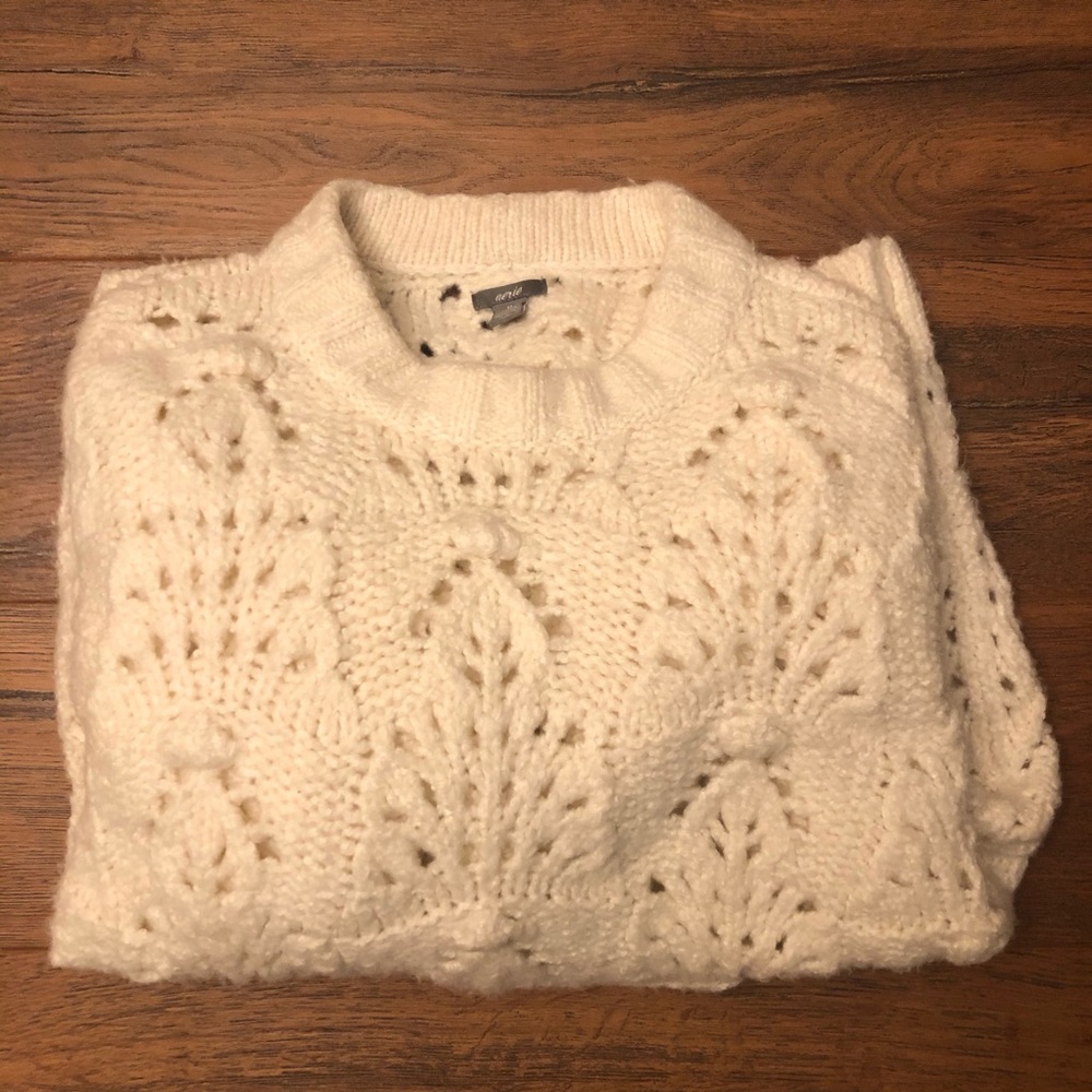 White Aerie Pointelle Sweater